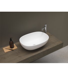 Nic Design Milk Lavabo Umywalka nablatowa 54x40 biały połysk 001285.001