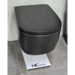      NIC Design Ovvio Miska WC wisząca Rimless z deską wolnoopadającą Antracite 003479.013+005437.013