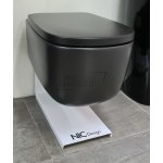      NIC Design Ovvio Miska WC wisząca Rimless z deską wolnoopadającą Antracite 003479.013+005437.013