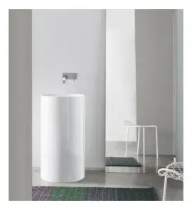 NIC Design Ovvio Umywalka wolnostojąca Ø45 cm biały połysk 001453.001