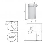 NIC Design Ovvio Umywalka wolnostojąca Ø45 cm biały połysk 001454.001
