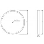 NIC Design Parentesi Tondo Lustro ścienne 50 cm indigo 012788.066