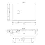 NIC Design Piano Brodzik wpuszczany 70x120 biały połysk 002522.001