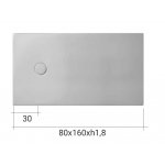 NIC Design Piano Brodzik wpuszczany 80x160 biały połysk 002484.001