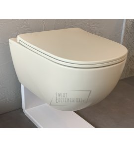          NIC Design Pin Miska WC wisząca Rimless z deską wolnoopadającą Vaniglia 003709.056+005712.056 WYPRZEDAŻ EKSPOZYCJI!!