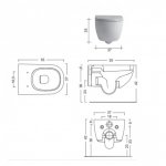 NIC Design Pin Miska WC wisząca Biały 003705.001