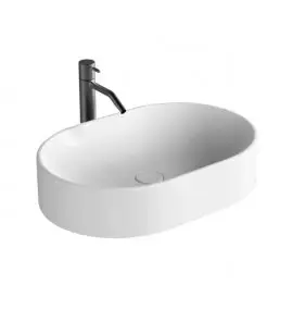 Nic Design Pin Umywalka stawiana na blat 55x37 cm biały połysk 001714.001