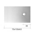 NIC Design Plaid Brodzik ceramiczny 70x150 biały mat 002504.003