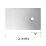 NIC Design Plaid Brodzik ceramiczny 70x160 biały mat 002503.003