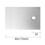 NIC Design Plaid Brodzik ceramiczny 80x170 biały mat 002490.003