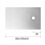 NIC Design Plaid Brodzik ceramiczny 80x180 biały mat 002542.003