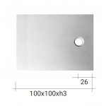 NIC Design Plaid Brodzik ceramiczny 100x100 biały mat 002704.003