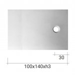 NIC Design Plaid Brodzik ceramiczny 100x140 biały mat 002749.003