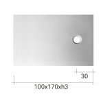NIC Design Plaid Brodzik ceramiczny 100x170 biały mat 002752.003