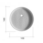NIC Design Victoria Brodzik ceramiczny okrągły Ø 100 cm Biały 002009.001