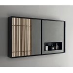 NIC Design Safka ścienna z lustrem 105x50 czarny mat 012791.064