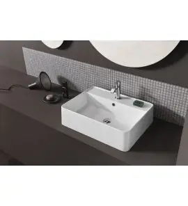 Nic Design Semplice Umywalka nablatowa 60x45 biały połysk 001384.001