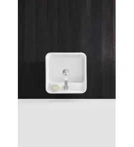 Nic Design Semplice Umywalka wolnostojąca 40x40 biały połysk 001374.001