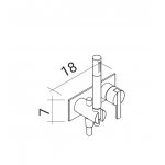 NIC Design Solo Bateria natryskowa z przyłączem polished chrome NC.SO0071