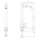 NIC Design Solo Bateria umywalkowa jednootworowa wysoka polished steel NC.SO0016