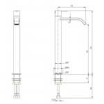 NIC Design Solo Bateria umywalkowa jednootworowa wysoka polished steel NC.SO0017