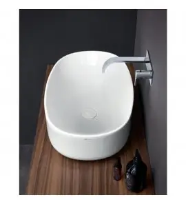 Nic Design Semplice Umywalka nablatowa 50x40 biały połysk 001375.001