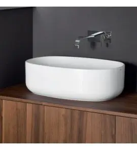 Nic Design Semplice Umywalka nablatowa 55x40 biały połysk 001376.001