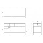 NIC Design Zestaw Bridge cemento/rovere naturale/czarny mat BRIDGECRN