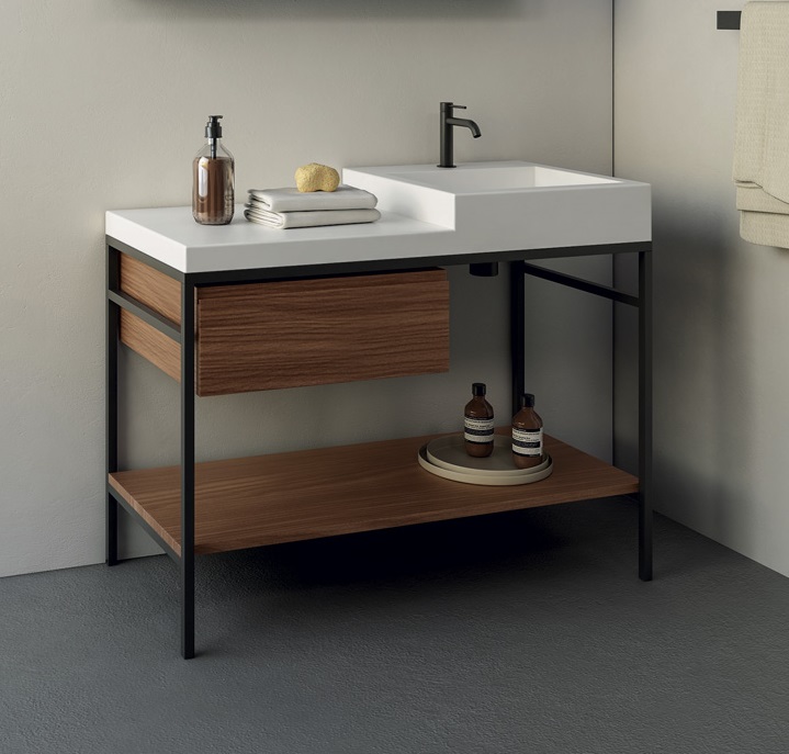 NIC Design Zestaw Semplice 105 Biały/Czarny/Noce Canaletto Semplice105BNN