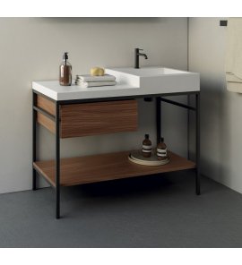 NIC Design Zestaw Semplice 105 Biały/Czarny/Noce Canaletto Semplice105BNN