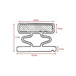   Novellini Uszczelki magnetyczne pionowe 2 sztuki w komplecie R10GIADA-83 W MAGAZYNIE!!
