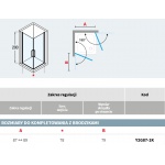 Novellini Young 2.0 2G 90 Kabina narożna dwuskrzydłowa z wejściem z narożnika profil chrom Y2G87-1K