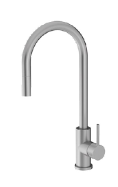 Oioli LIFE 25L Bateria zlewozmywakowa jednouchwytowa 1-otworowa Brushed stainless steel 25947L