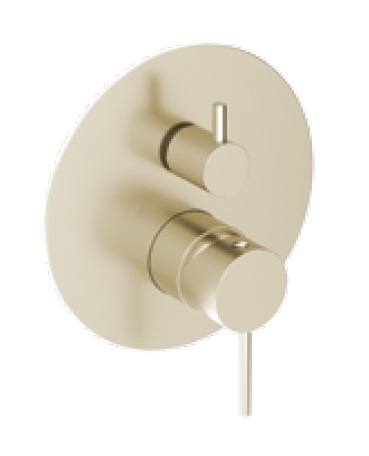 Oioli LIFE Bateria natryskowa podtynkowa z 2-kierunkowym przełącznikiem Champagne PVD 25921-PVD88