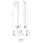 Oioli LIFE Bateria umywalkowa wolnostojąca Champagne PVD 25903/A-PVD88