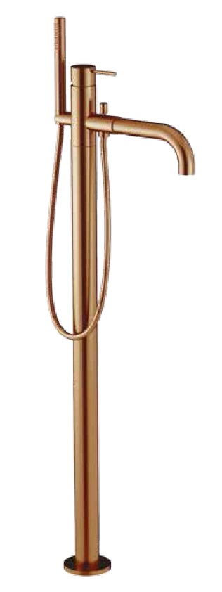 Oioli LIFE Bateria wannowa wolnostojąca ze słuchawką prysznicową Copper PVD 25908-PVD05