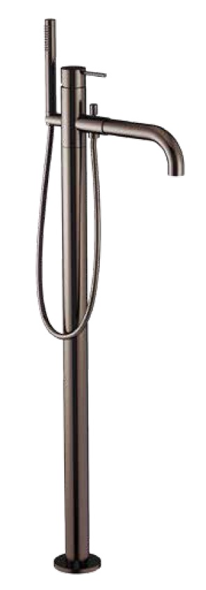 Oioli LIFE Bateria wannowa wolnostojąca ze słuchawką prysznicową Gun metal PVD 25908-PVD51