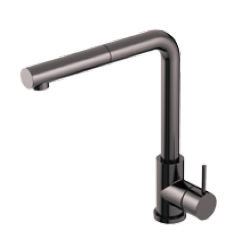 Oioli LIFE Bateria zlewozmywakowa jednouchwytowa 1-otworowa Gunmetal PVD 25940-PVD51