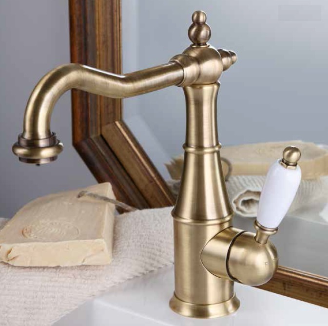Oioli LONDON Bateria umywalkowa jednouchwytowa Bronze 8901-C01