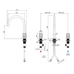 Oioli Navona Bateria umywalkowa 3-otworowa chrom NVLT066ROC41
