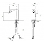 Oioli UNIKA Bateria bidetowa jednouchwytowa Chrom 41565