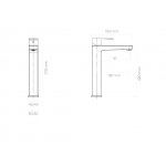    Oltens Gota Bateria umywalkowa stojąca wysoka czarny mat 32401300 WIETRZENIE MAGAZYNÓW!!