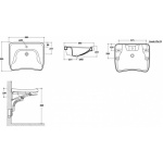 Olympia Ceramica Auxilium Umywalka 66,5x56,5 biały połysk AUX4166101