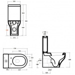 Olympia Ceramica Clear Zbiornik do kompaktu biały CLE71PF101