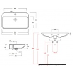 Olympia Ceramica Clear Umywalka 75x45 biały połysk CLE4375101