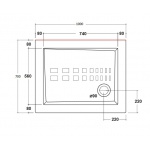 Olympia Ceramica Ibis Brodzik ceramiczny 100x70 biały IBI8701001