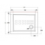 Olympia Ceramica Ibis Brodzik ceramiczny 120x70 biały IBI8701201