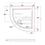 Olympia Ceramica Ibis Brodzik ceramiczny 90x90 biały IBI890AN01 