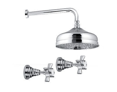 Olympia Ceramica Impero Bateria natryskowa podtynkowa z deszczownicą chrom 3715WB