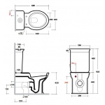 Olympia Ceramica Impero Miska do kompaktu biały IMP130301